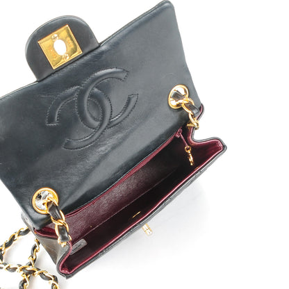 Chanel Lambskin Quilted Mini Square Flap Black 5 of 9