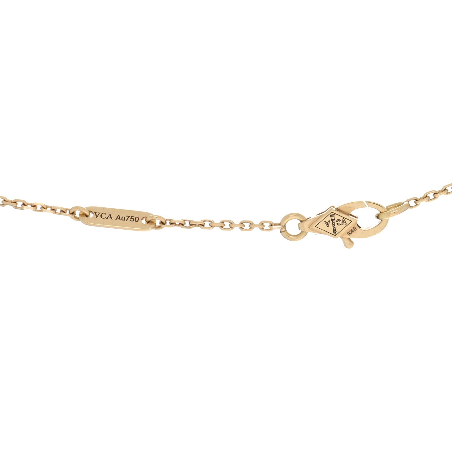 18K Yellow Gold Mother of Pearl Sweet Alhambra Pendant Necklace
