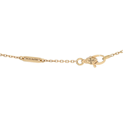 Van Cleef & Arpels 18K Yellow Gold Mother of Pearl Sweet Alhambra Pendant Necklace 5 of 5