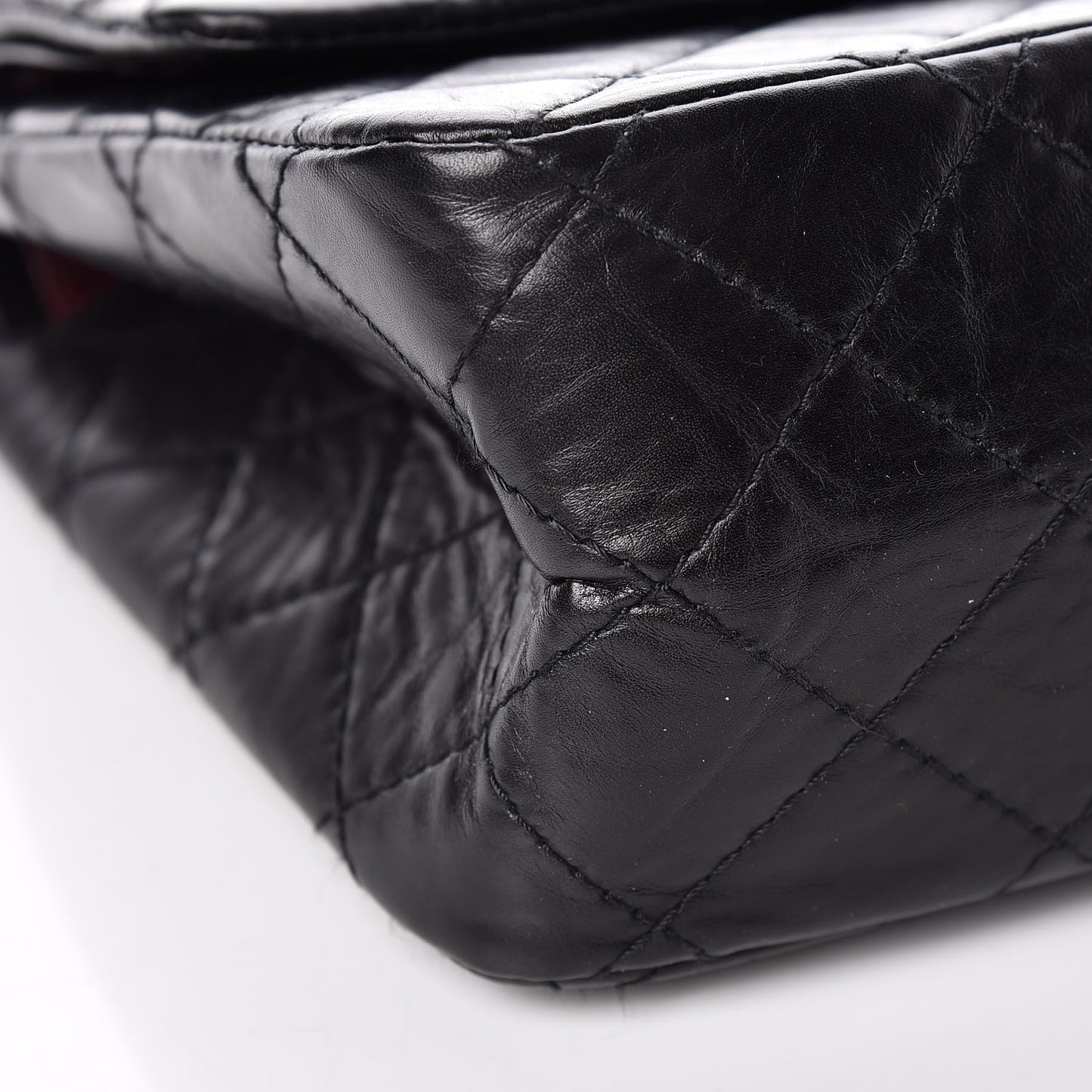 Aged Calfskin Quilted 2.55 Reissue 226 Flap Black