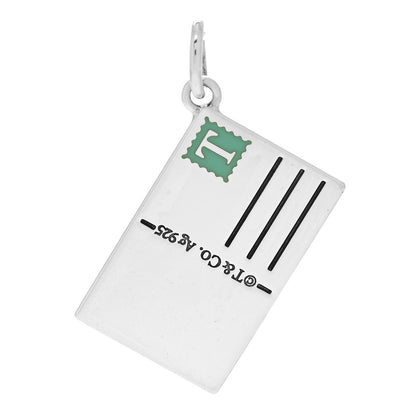 Tiffany Sterling Silver Enamel Canada Postcard Charm Blue 3 of 4