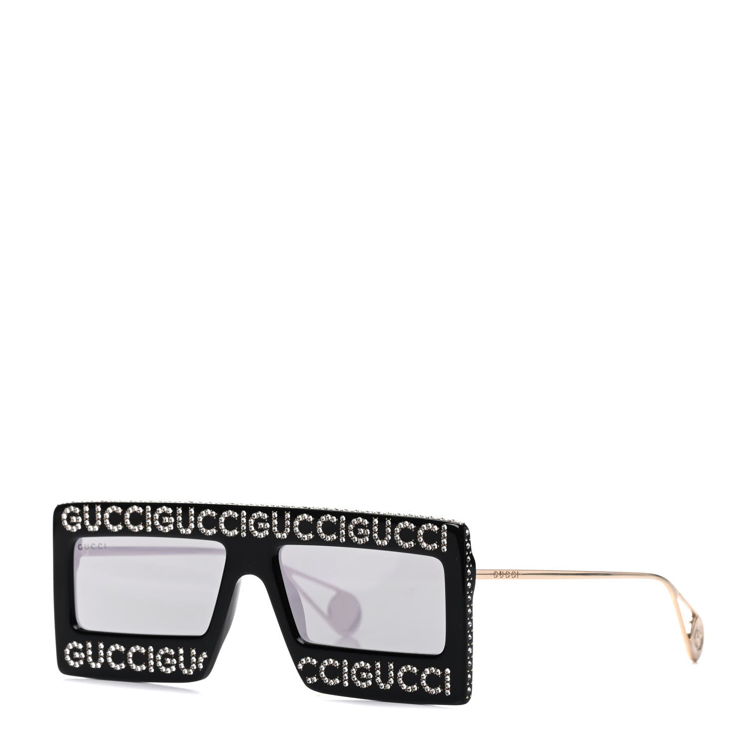 Gucci Acetate Crystal Mask-Frame Sunglasses GG0431S Black 1 of 6