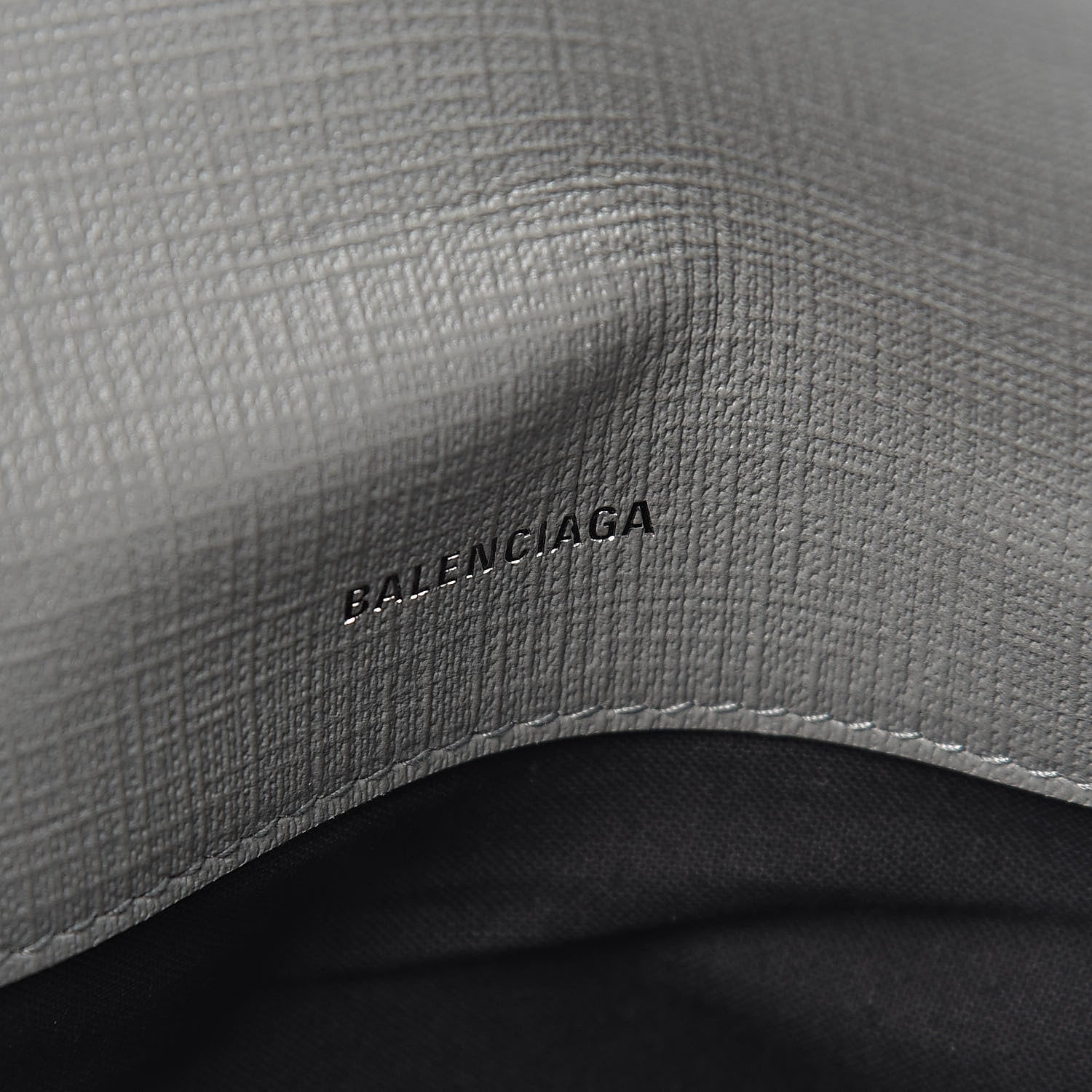 Balenciaga Squared Calfskin Logo Shopping Envelope Clutch Balenciaga Grey 6 of 8