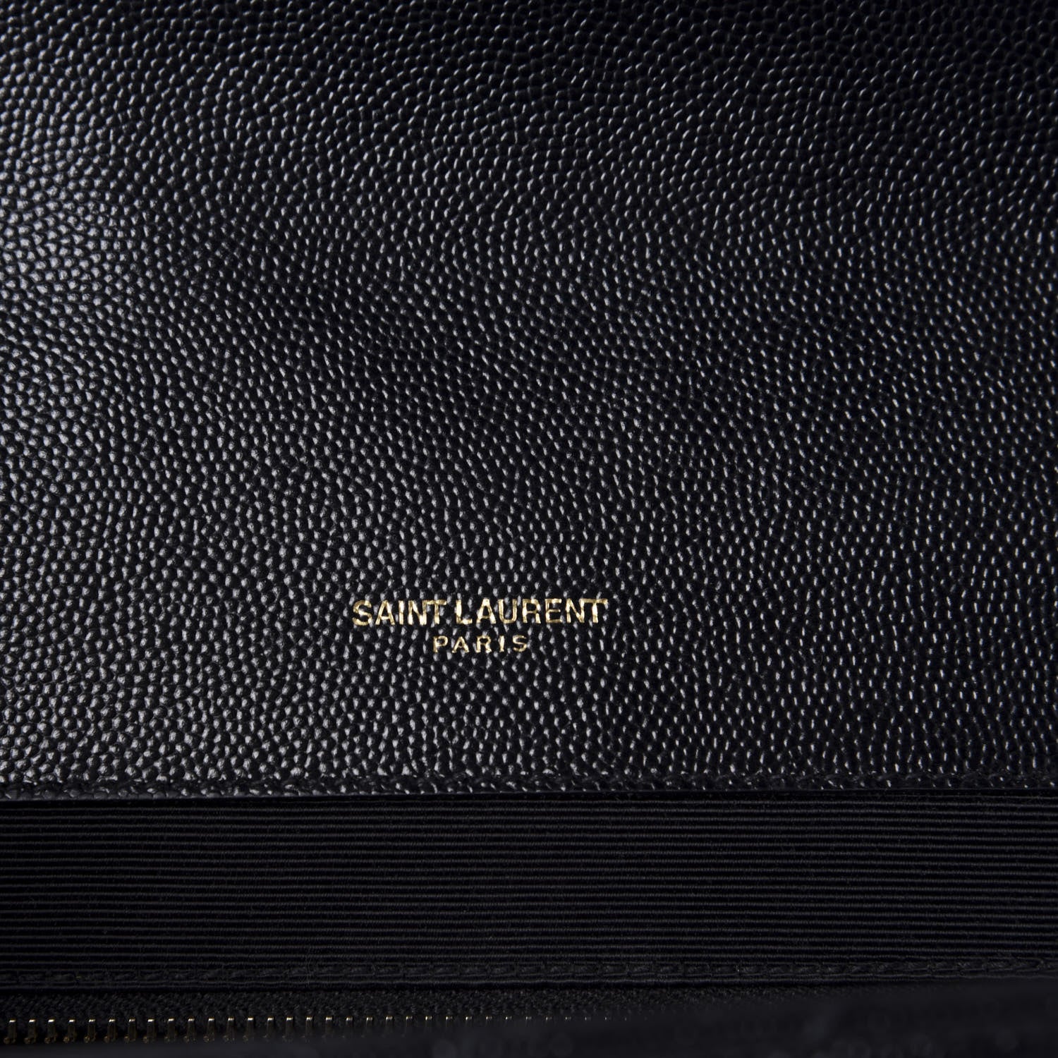 Saint Laurent Grain De Poudre Matelasse Chevron Large Monogram Satchel Black 8 of 11