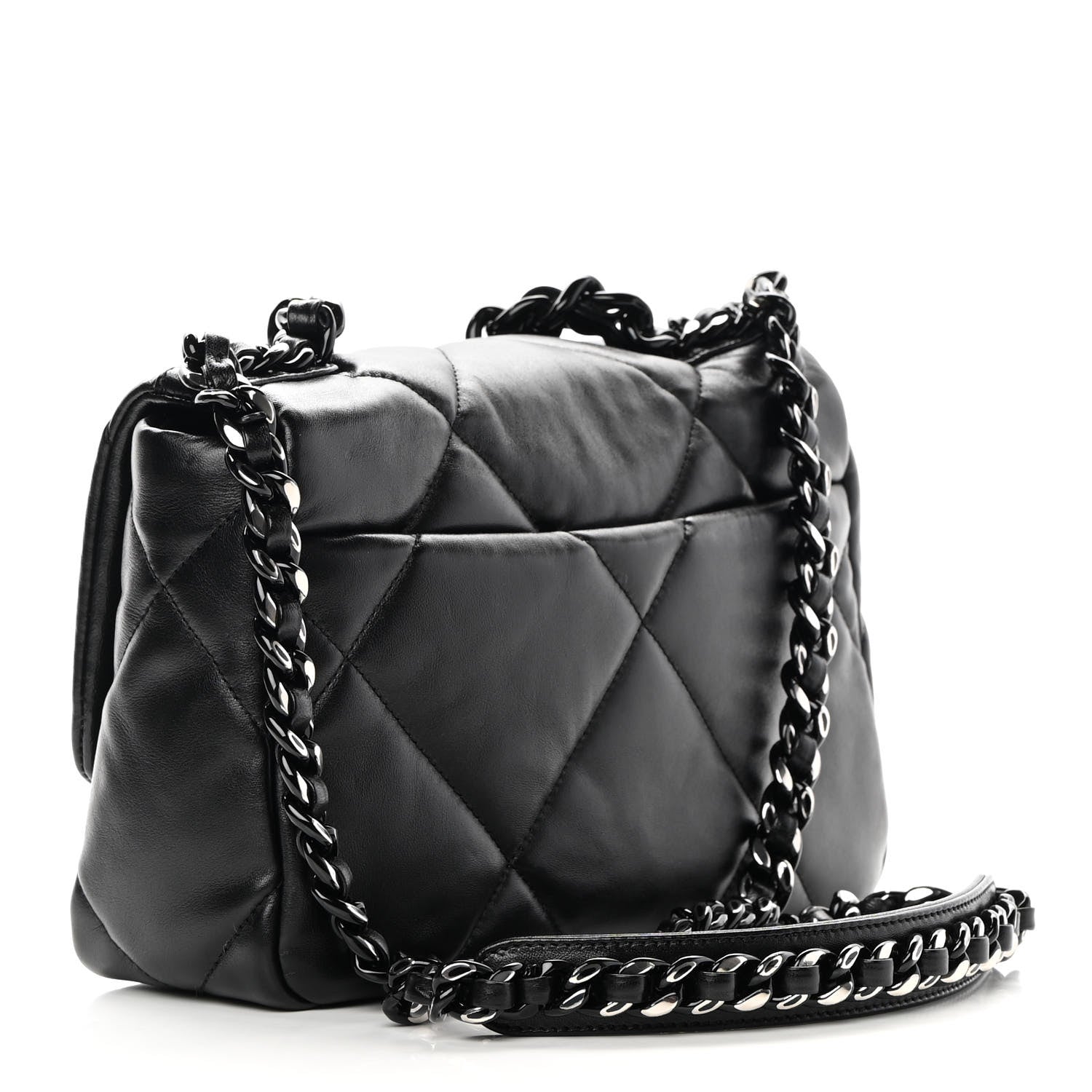 Chanel Lambskin Quilted Medium Chanel 19 Flap So Black 3 of 12