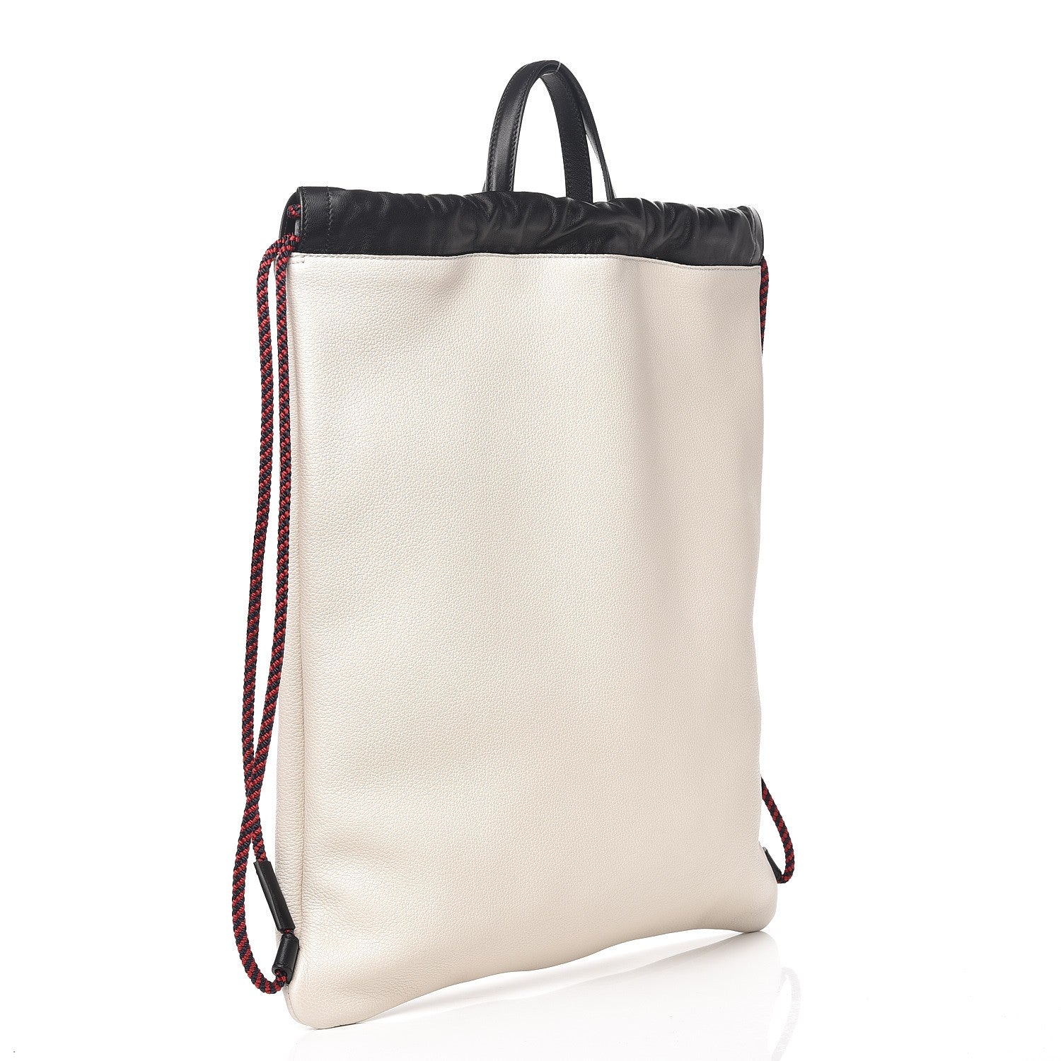 Gucci Calfskin Logo Drawstring Backpack Mystic White 3 of 7