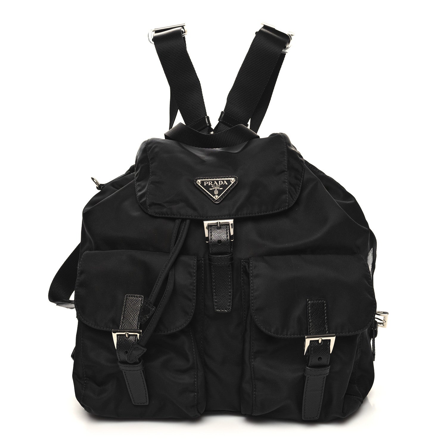 Prada Re-Nylon Saffiano Medium Backpack Black 1 of 11