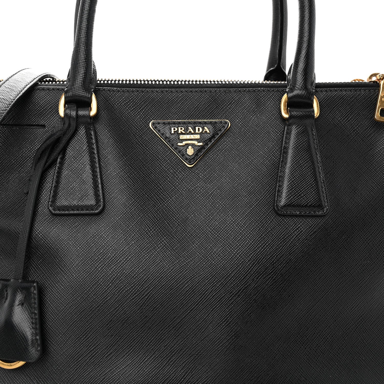 Prada Saffiano Medium Galleria Double Zip Tote Black 7 of 9