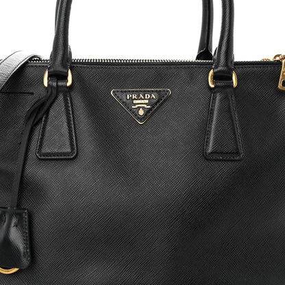Prada Saffiano Medium Galleria Double Zip Tote Black 7 of 9