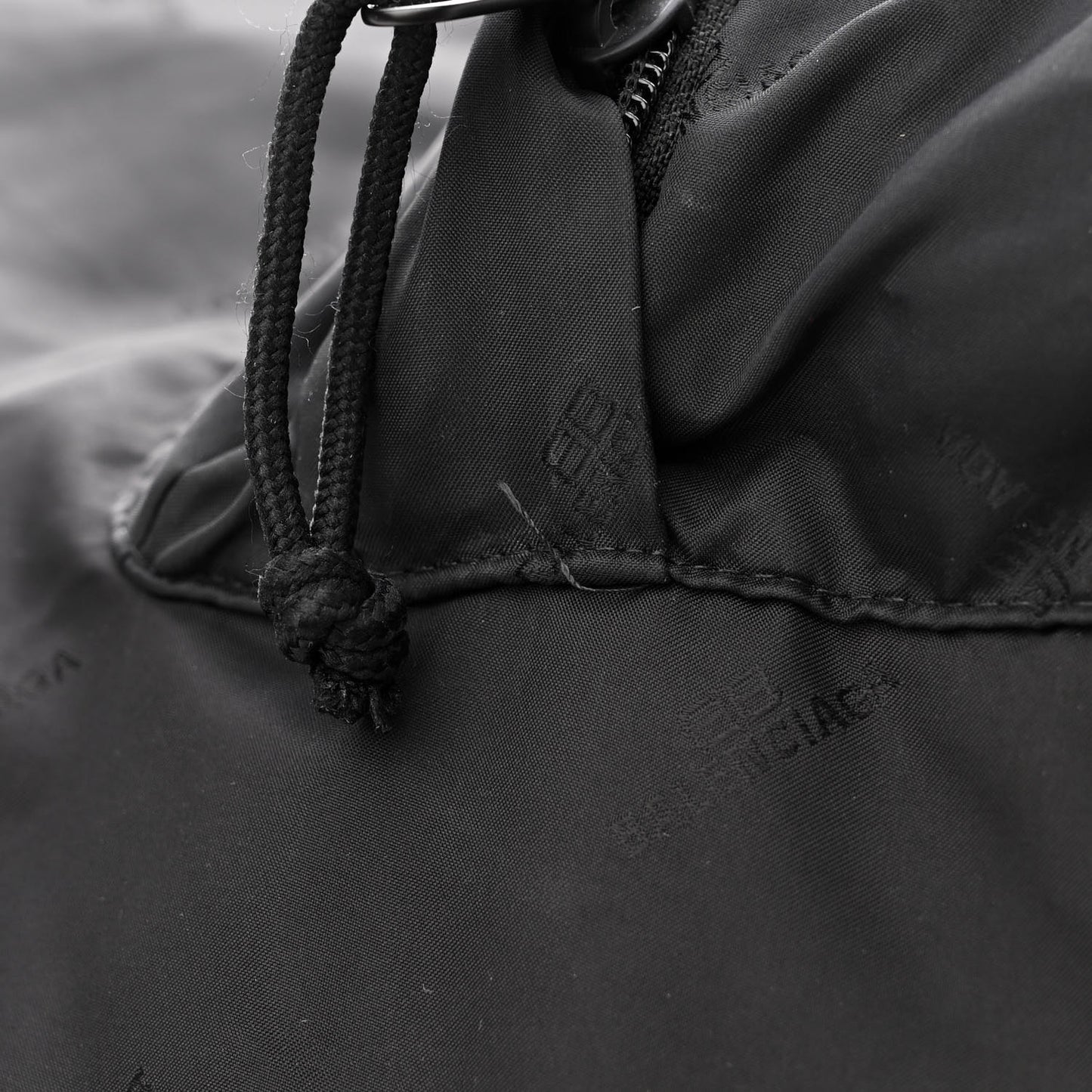 Nylon Allover Logo Backpack Black