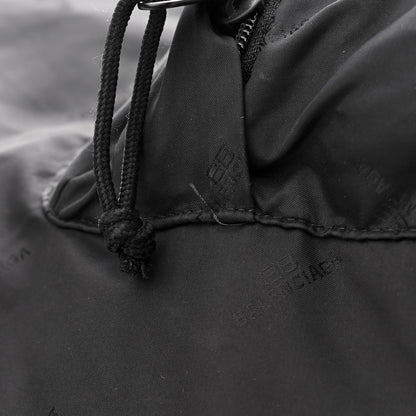 Balenciaga Nylon Allover Logo Backpack Black 11 of 11
