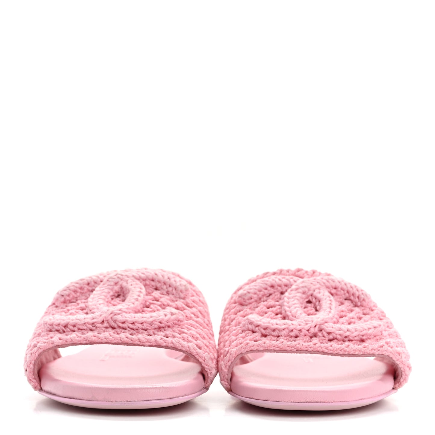 Crochet CC Mules Sandals 36.5 Rose
