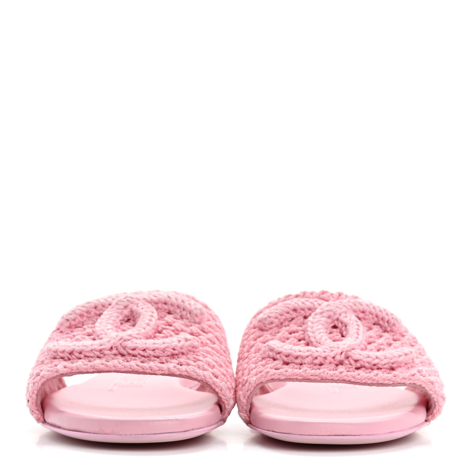 Chanel Crochet CC Mules Sandals 36.5 Rose 3 of 13