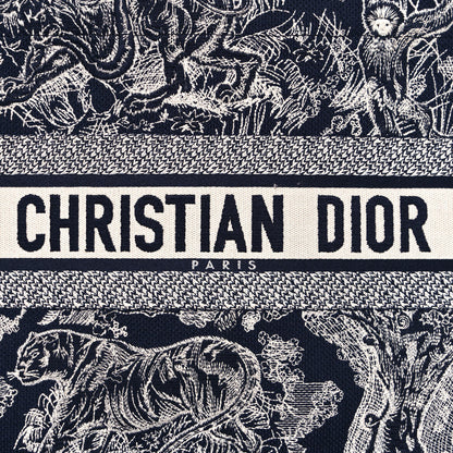 Christian Dior Canvas Embroidered Medium Dioriviera Toile De Jouy Book Tote Blue 8 of 15