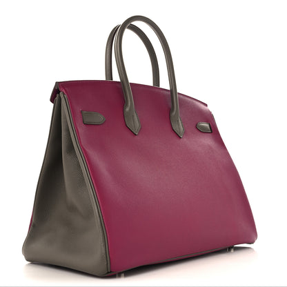 Hermes Epsom Horseshoe Birkin 35 Etain Tosca 3 of 13