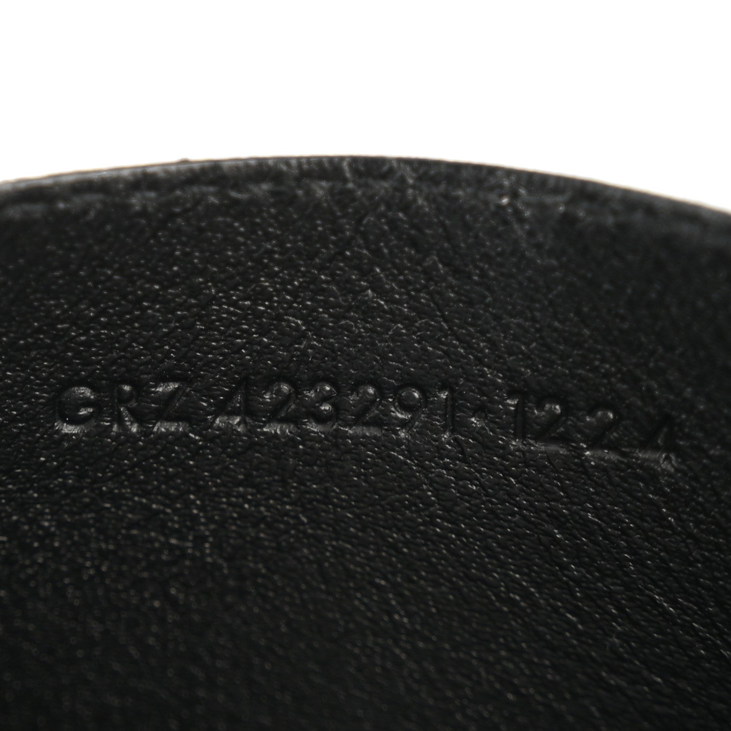 Saint Laurent Grain De Poudre Matelasse Chevron Monochrome Monogram Credit Card Case Black 7 of 8