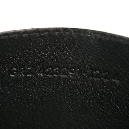 Saint Laurent Grain De Poudre Matelasse Chevron Monochrome Monogram Credit Card Case Black 7 of 8
