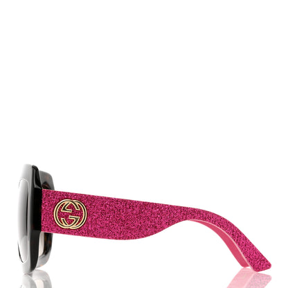 Gucci Square Frame GG0102S Sunglasses Glitter Pink Multi 3 of 7