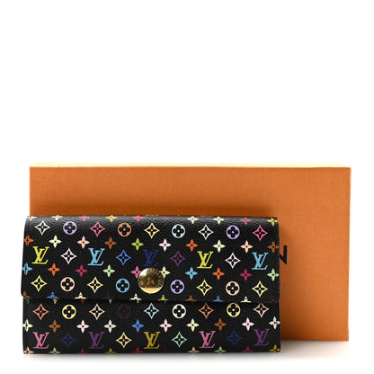 Louis Vuitton Monogram Multicolor Sarah Wallet Black 7 of 7