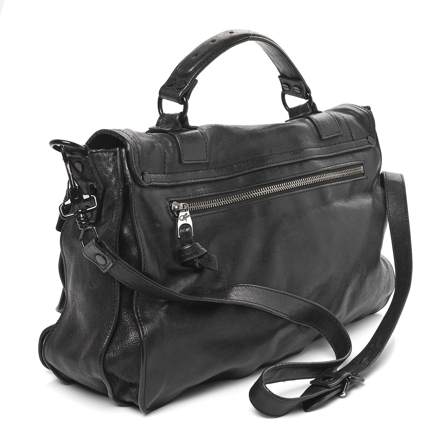 Lambskin Medium PS1 Satchel  Black