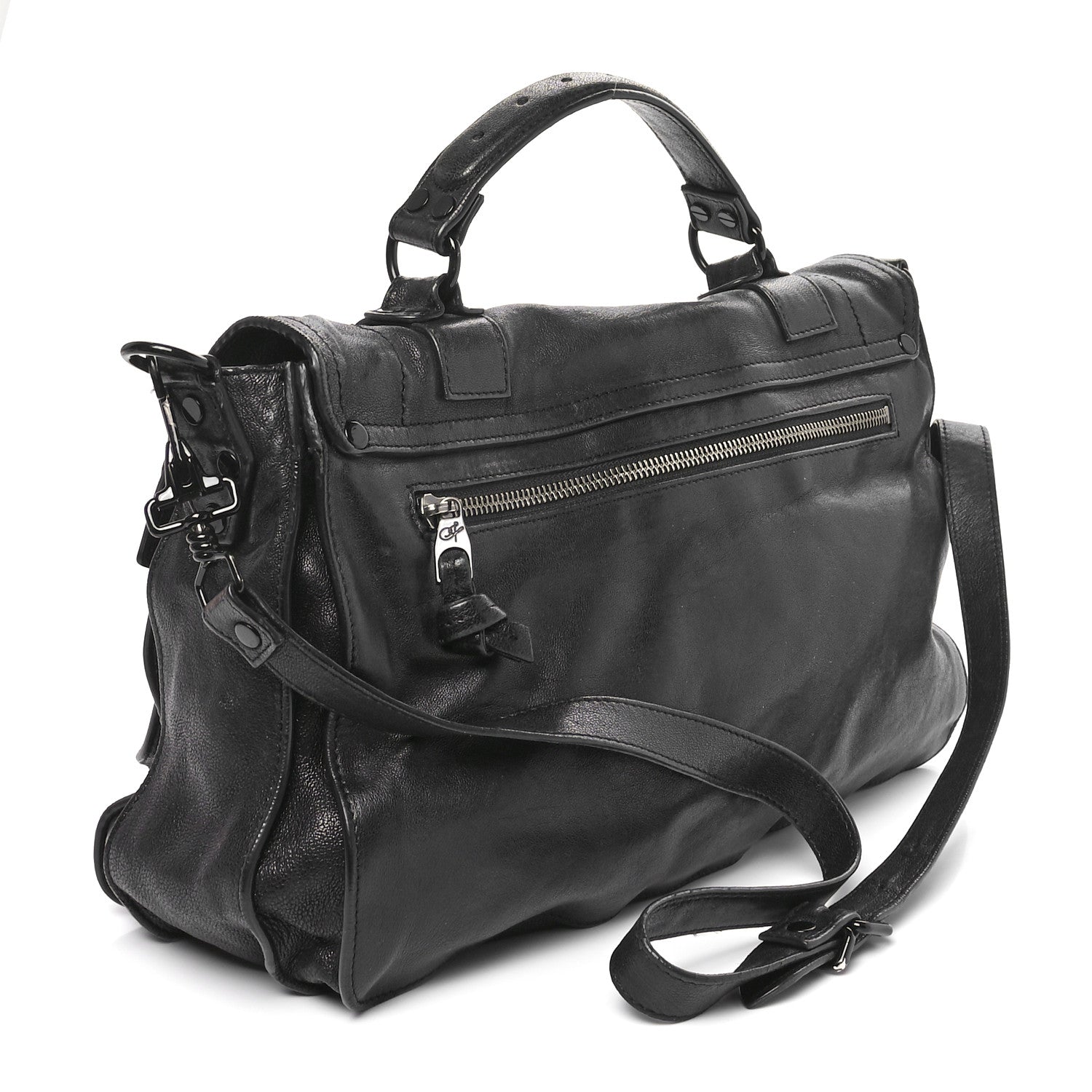 Proenza Schouler Lambskin Medium PS1 Satchel  Black 3 of 10