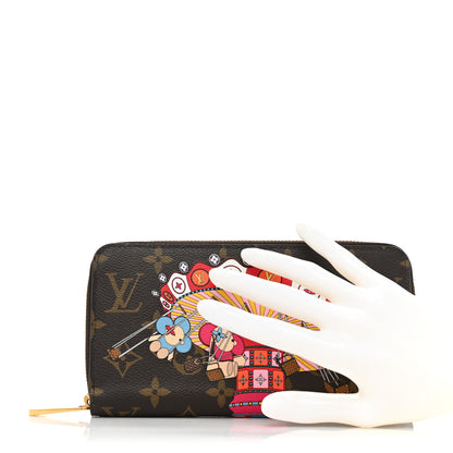 Louis Vuitton Monogram 2020 Christmas Animation Swing Ride Zippy Wallet Pink Poppy 2 of 13