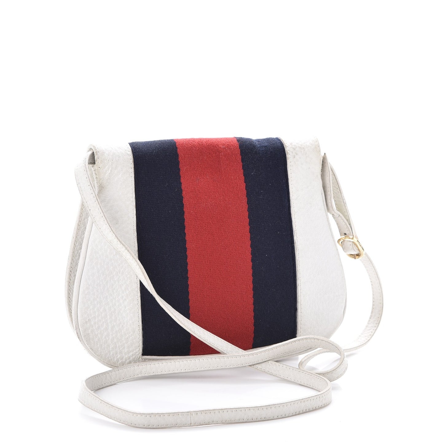 Calfskin Web Small Blondie Shoulder Bag White