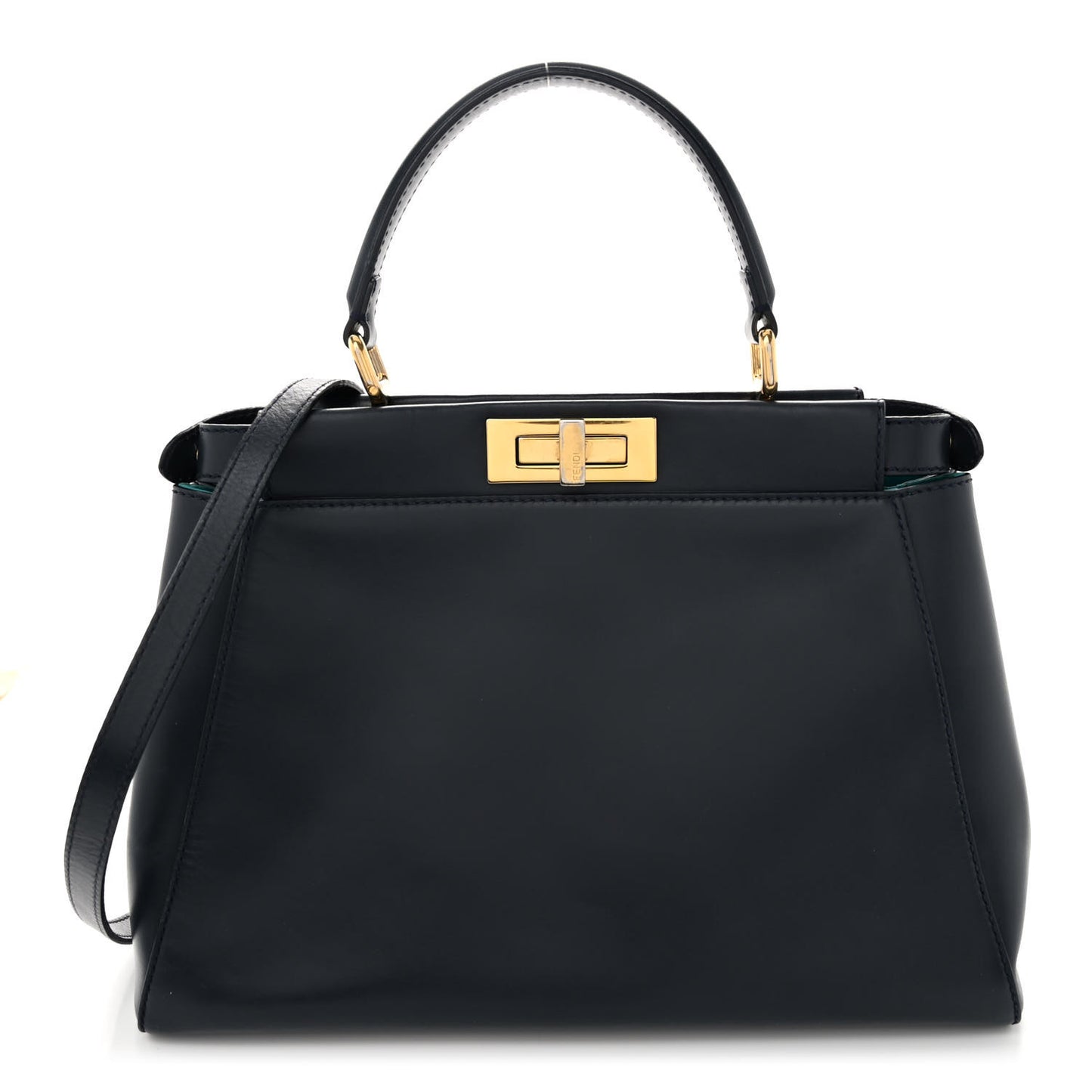 Vitello Morgan Shiny Nappa Medium Peekaboo Iconic Satchel Lavagna Lago