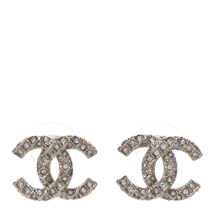 Chanel Crystal CC Earrings Light Gold 1 of 5