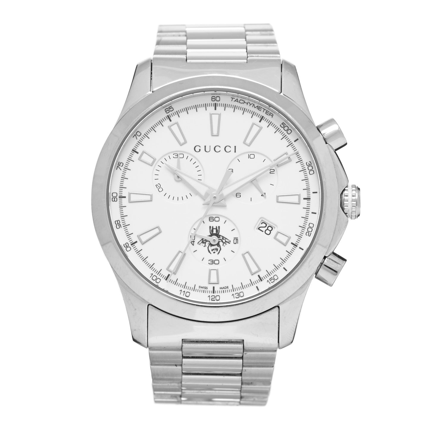 Stainless Steel 38mm G-Timeless Bee Chronograph Quartz Watch