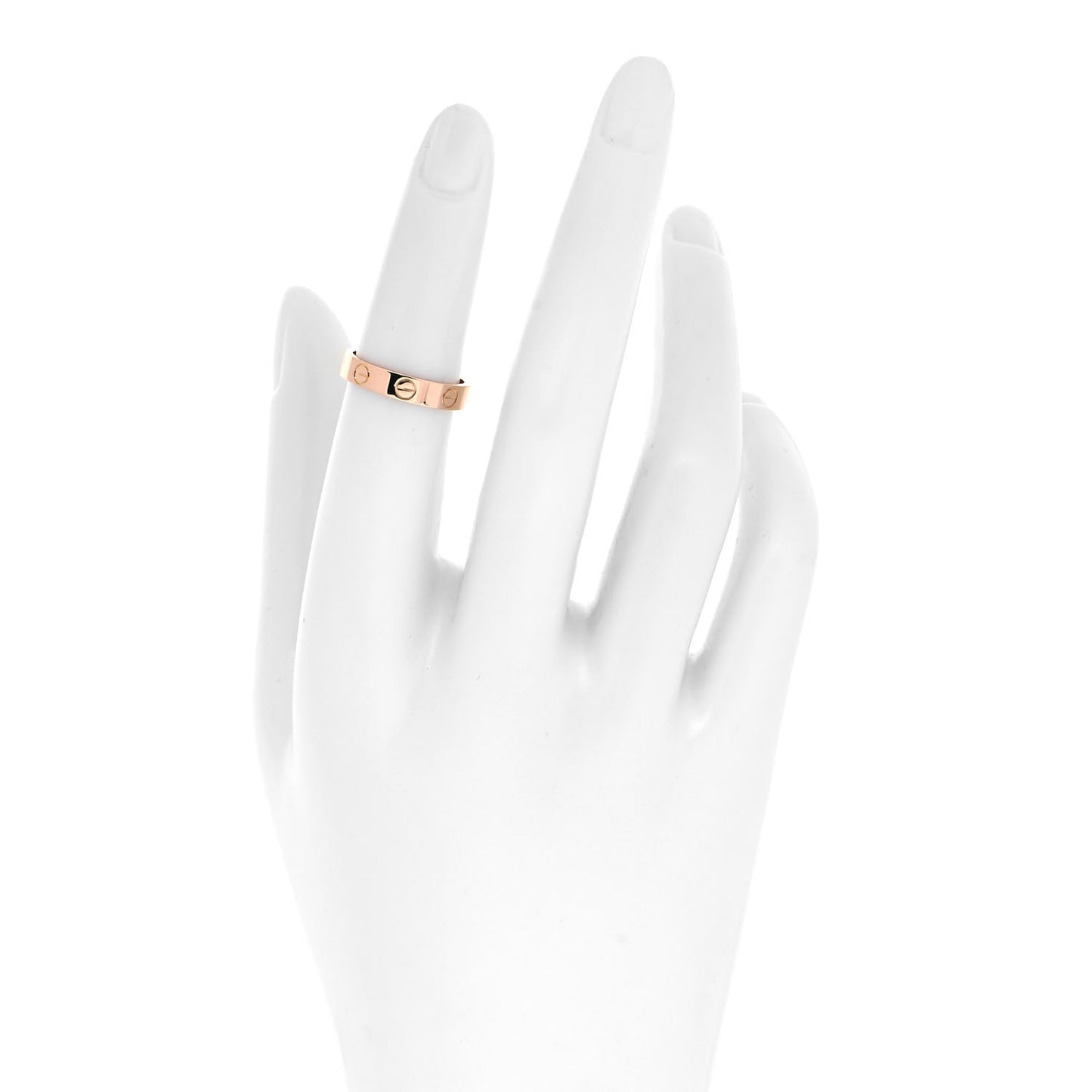 18K Pink Gold 3.5mm LOVE Wedding Band Ring 49 4.75