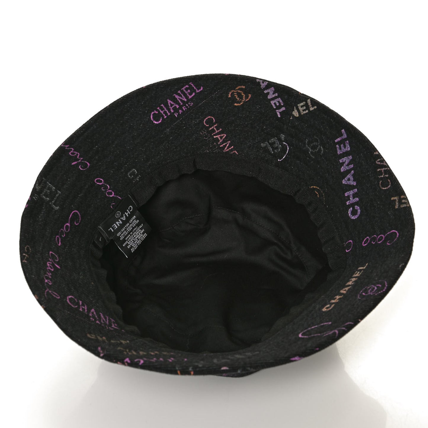 Denim Mood Cloche Bucket Hat L Black