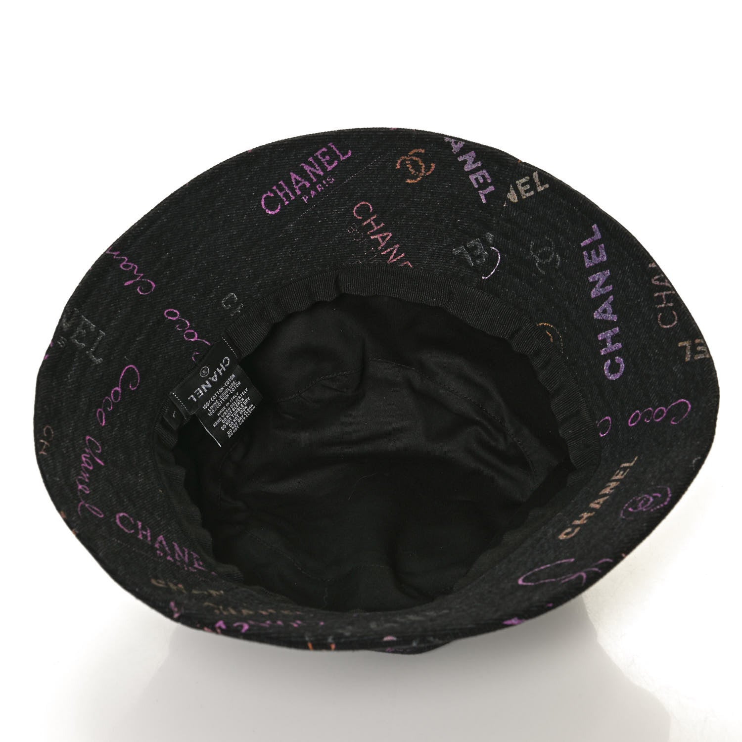 Chanel Denim Mood Cloche Bucket Hat L Black 6 of 7