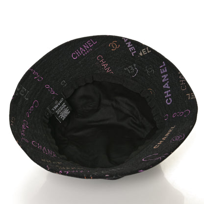 Chanel Denim Mood Cloche Bucket Hat L Black 6 of 7