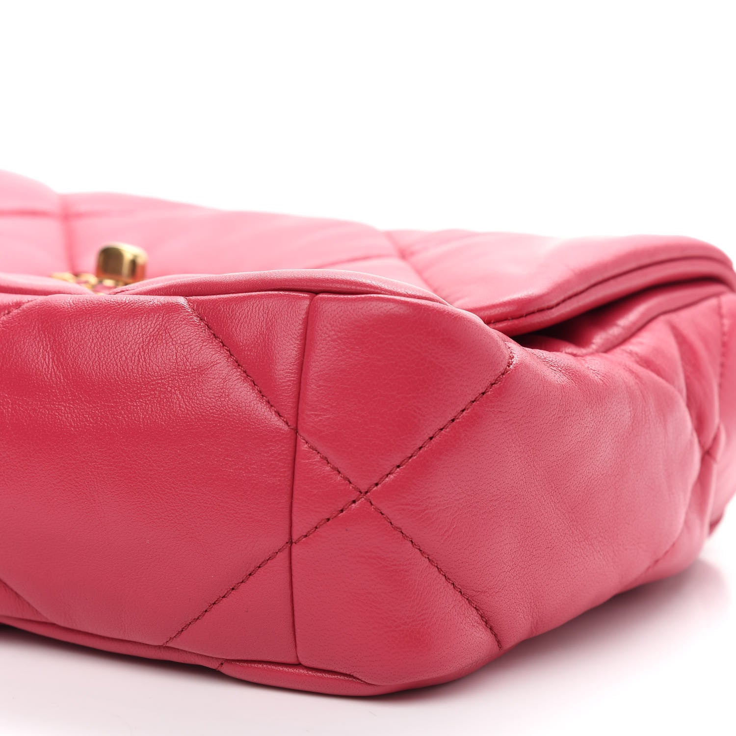 Chanel Goatskin Quilted Medium Chanel 19 Flap Pink 8 of 8