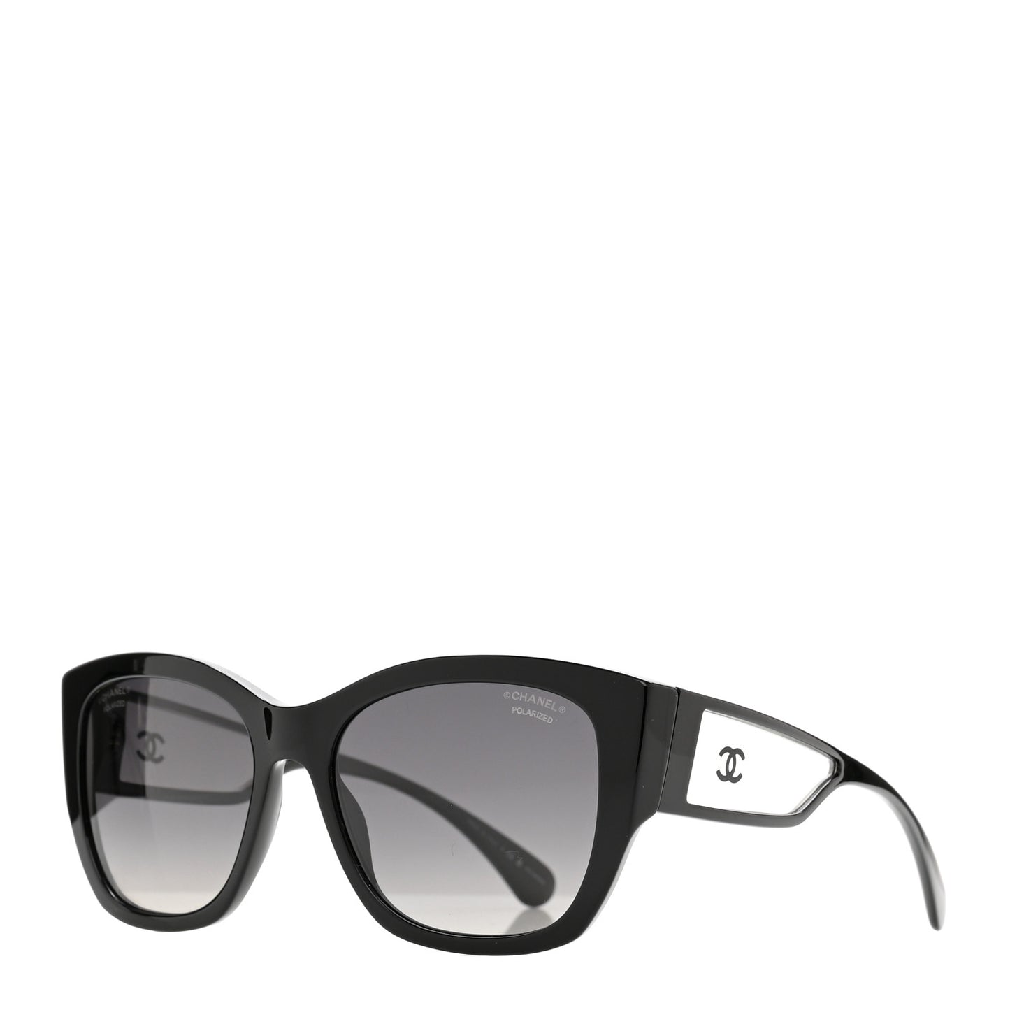 Acetate Polarized Butterfly Signature CC Sunglasses 5429 Black