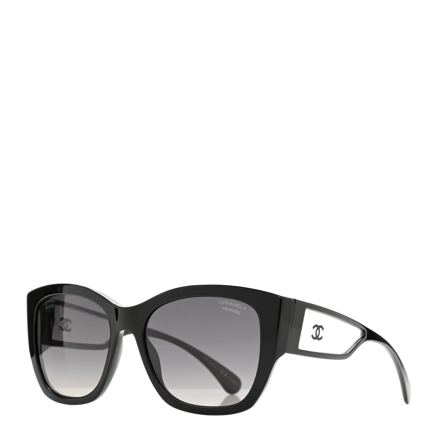 Chanel Acetate Polarized Butterfly Signature CC Sunglasses 5429 Black 1 of 8