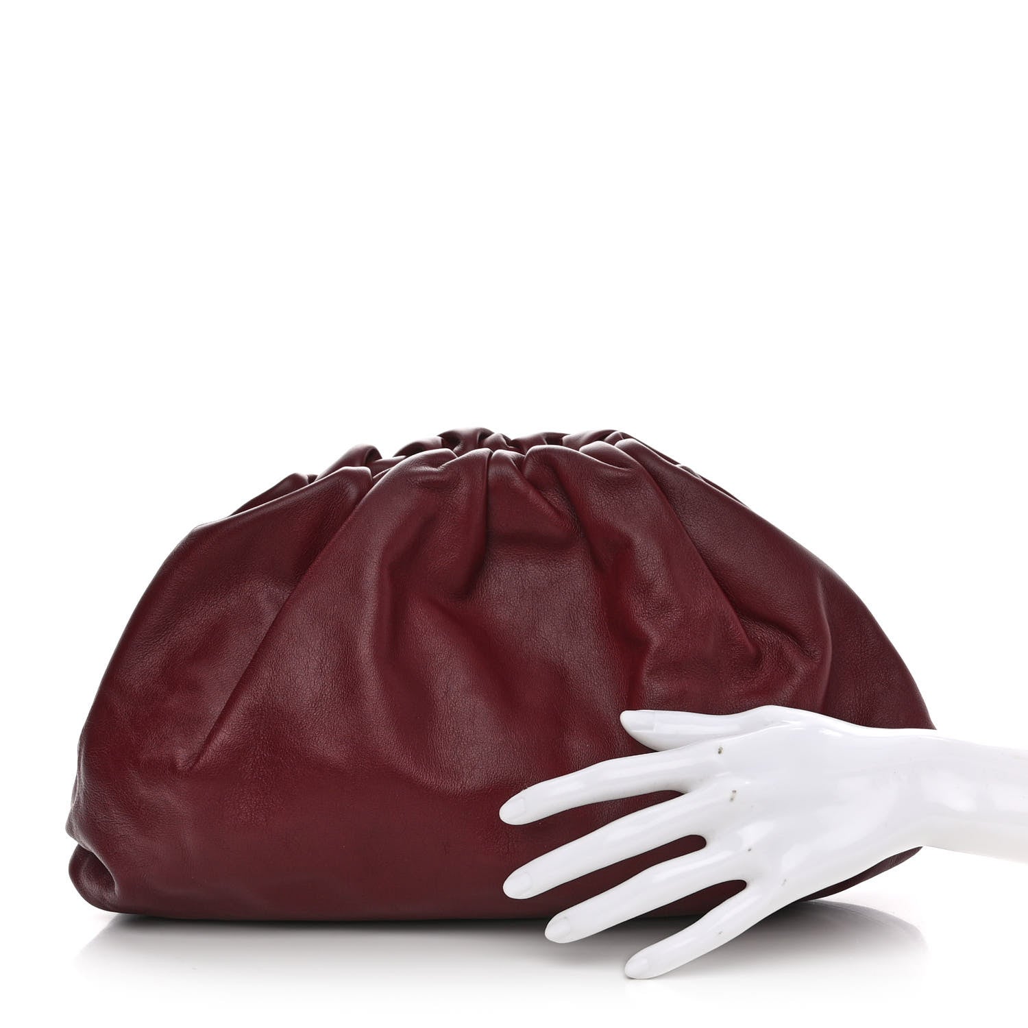 Bottega Veneta Smooth Butter Calf The Pouch Oversized Clutch Bordeaux 2 of 11