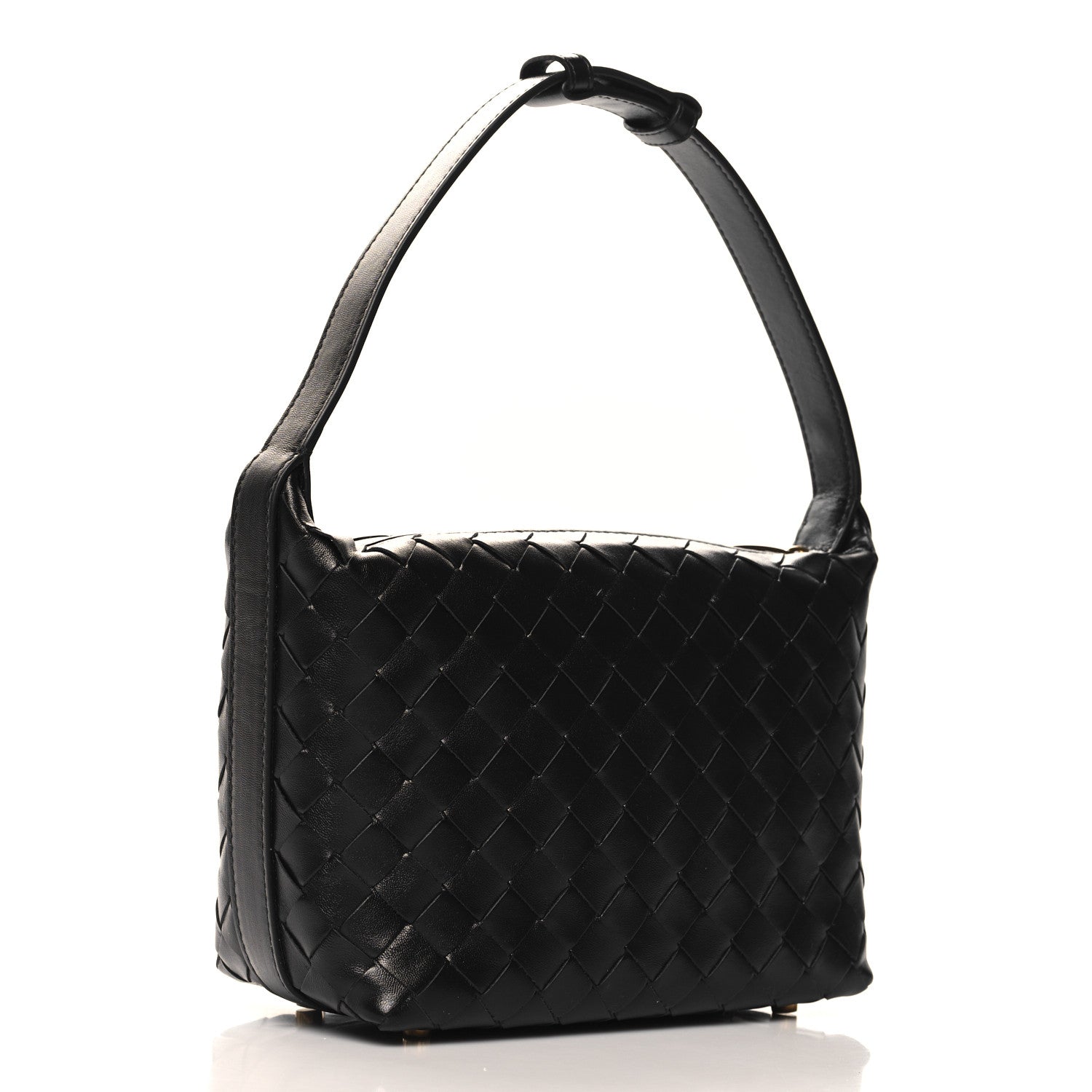 Bottega Veneta Calfskin Nappa Intrecciato Mini Wallace Black 3 of 10