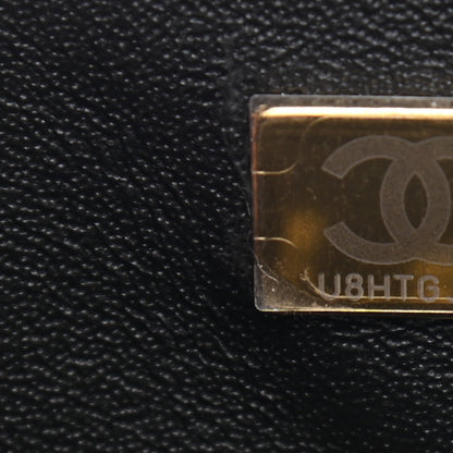 Chanel Lambskin Quilted Mini Top Handle Rectangular Flap Black 7 of 10