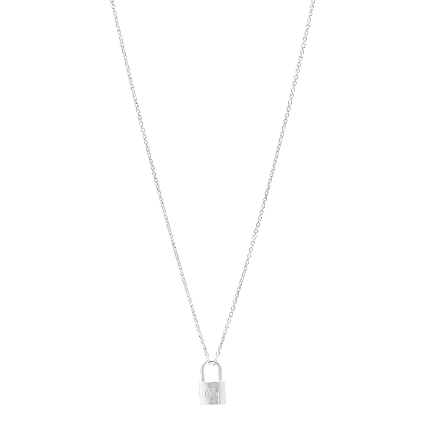 Louis Vuitton Sterling Silver Lockit Necklace 1 of 6