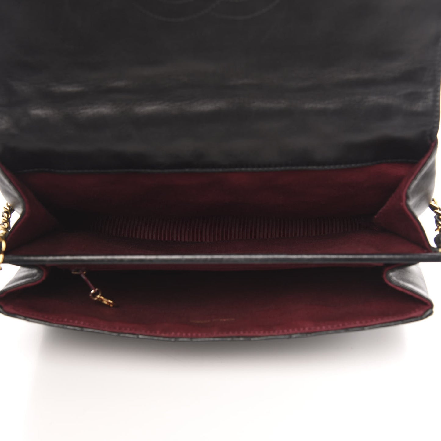 Lambskin Quilted Medium Single Flap Black