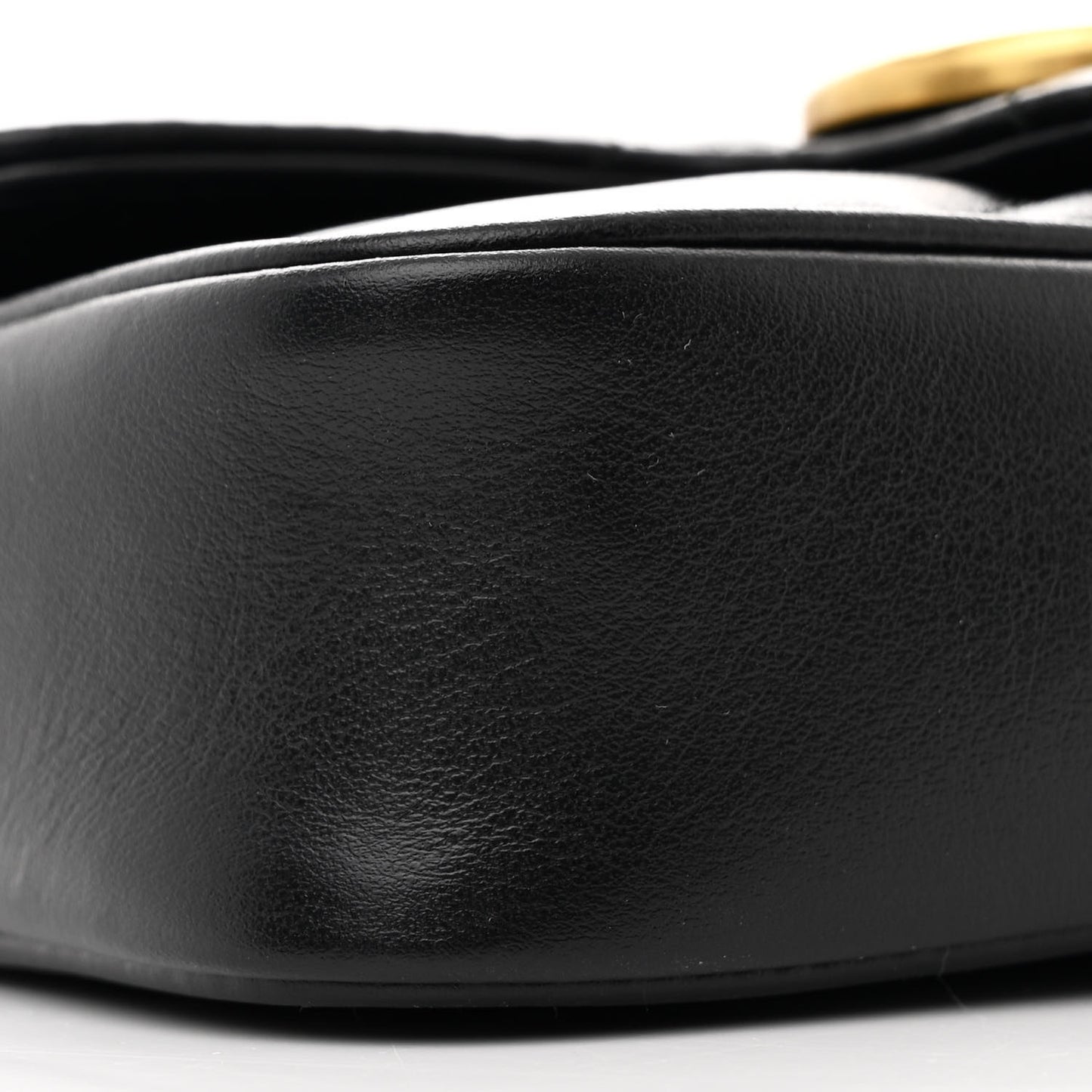 Calfskin Matelasse Super Mini GG Marmont Shoulder Bag Black
