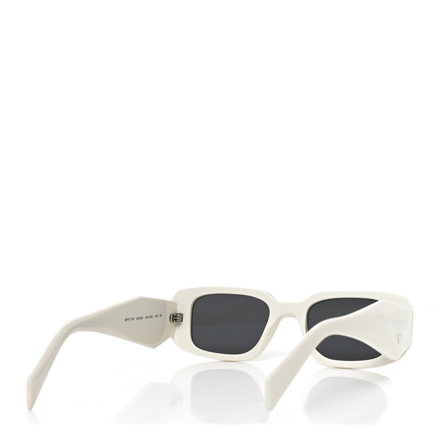 Prada Acetate Symbole Sunglasses SPR 17W White White 9 of 14