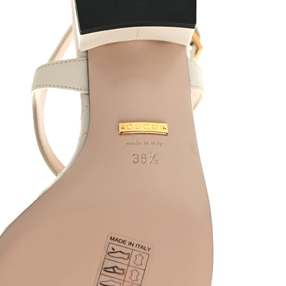 Gucci Nappa Matelasse Double G 35mm Thong Sandals 38.5 Mystic White 7 of 8