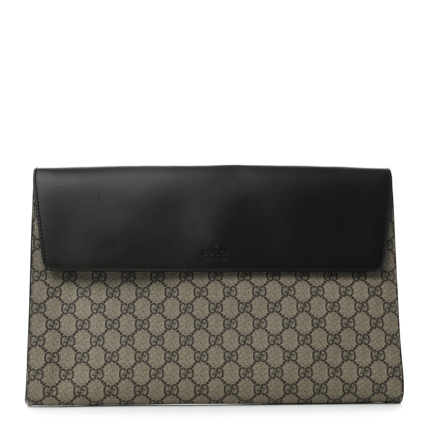GG Supreme Monogram Portfolio Case Black