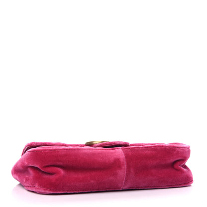 Gucci Velvet Matelasse Mini GG Marmont Shoulder Bag Light Raspberry Rose 4 of 10