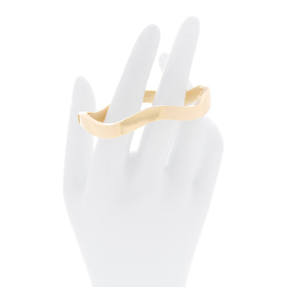Tiffany 18K Yellow Gold Wave Bangle Bracelet 2 of 4
