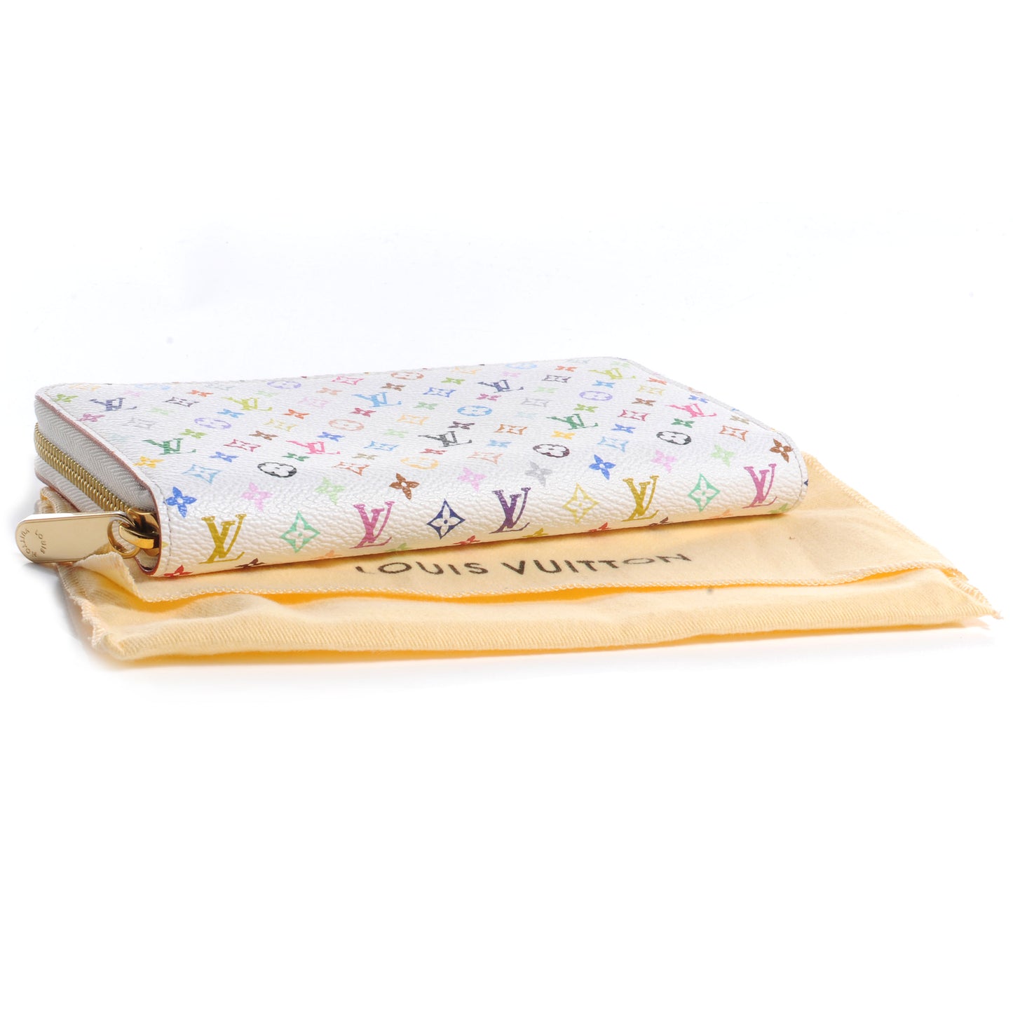 Monogram Multicolor Zippy Wallet White