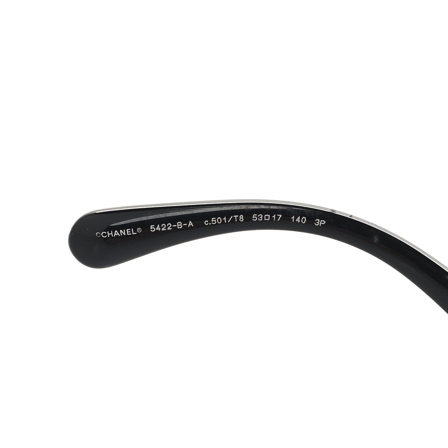 Acetate Strass Polarized Square Sunglasses 5422-B Black